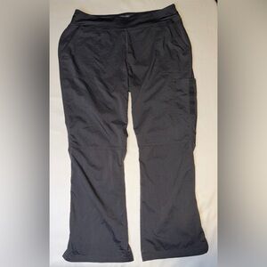 Purple Label Yoga by Healing Hands Gray Cargo Scrub Pants XL Stretch